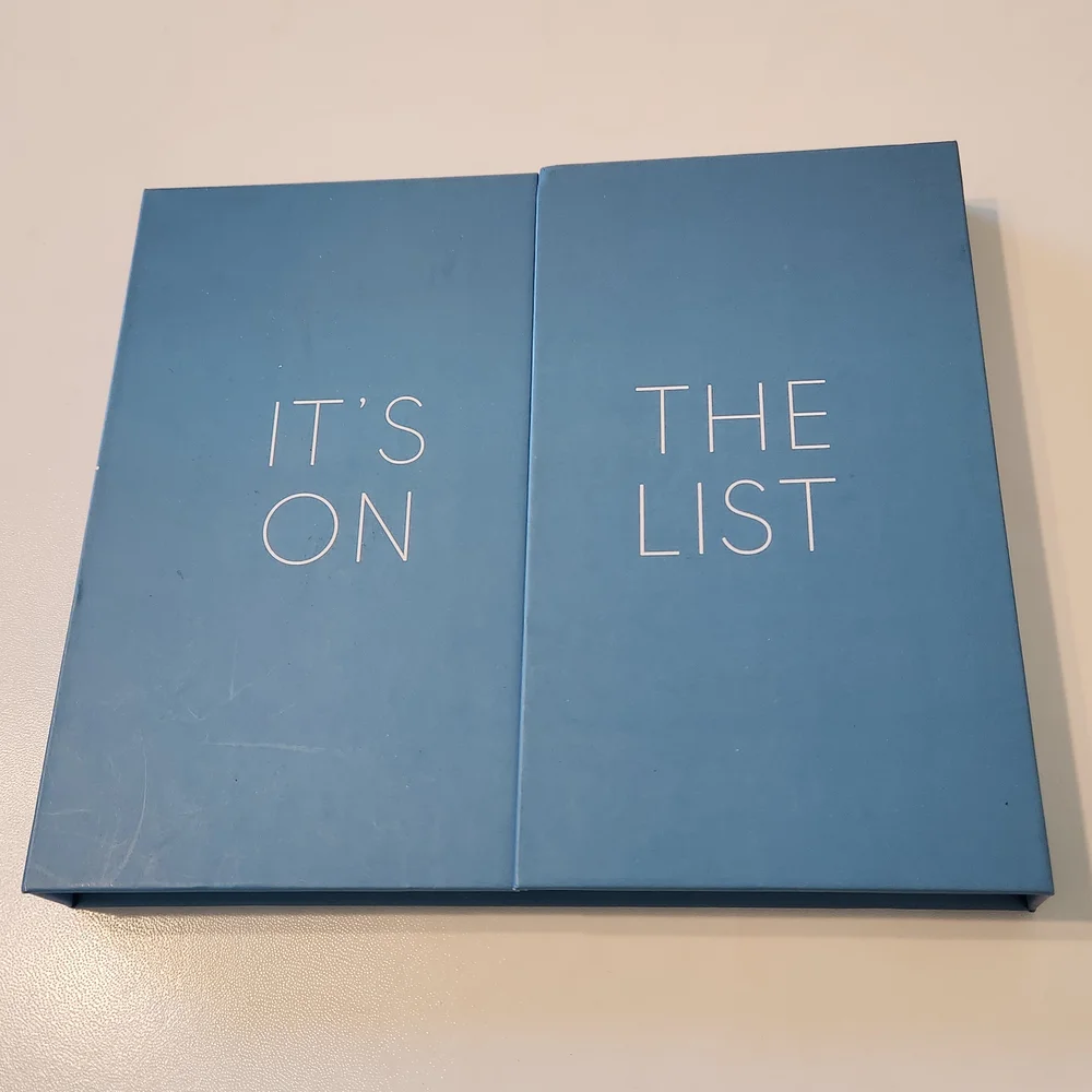 Notepad 'It's On The List' Text